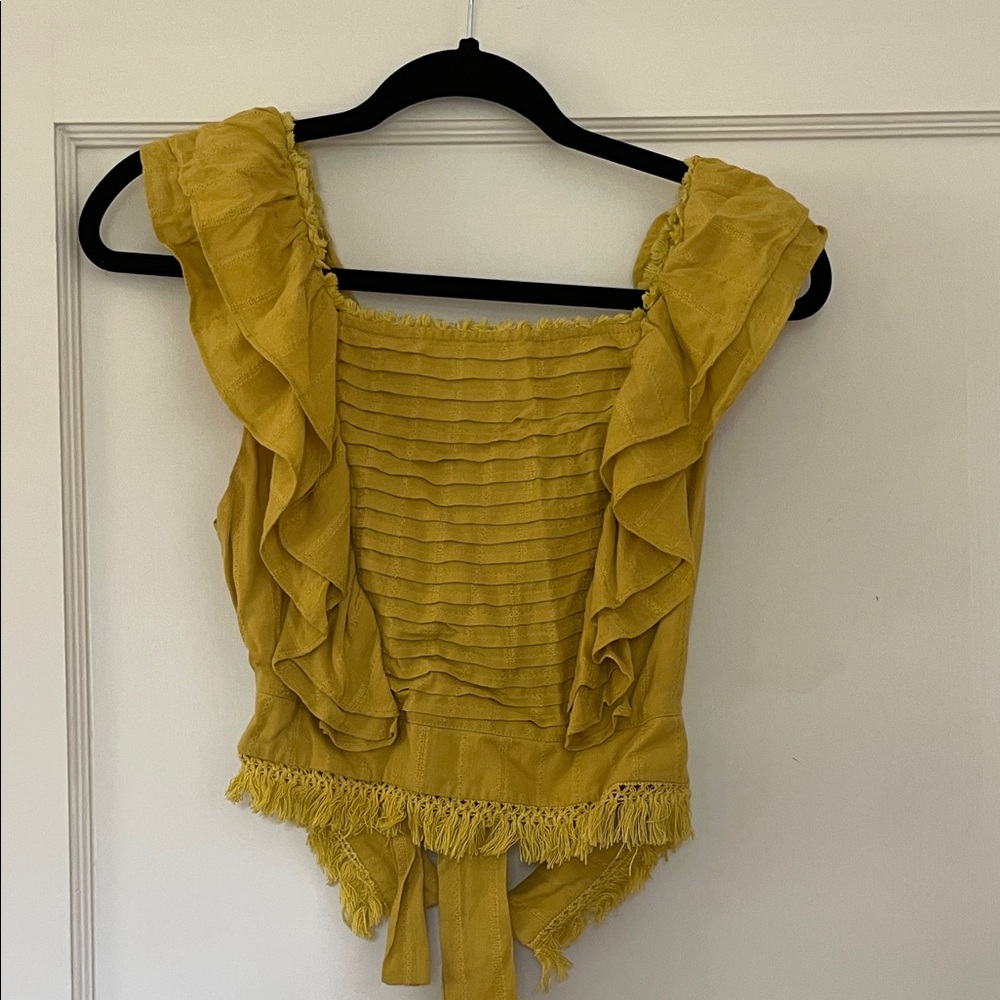 Yellow Ruffled Top